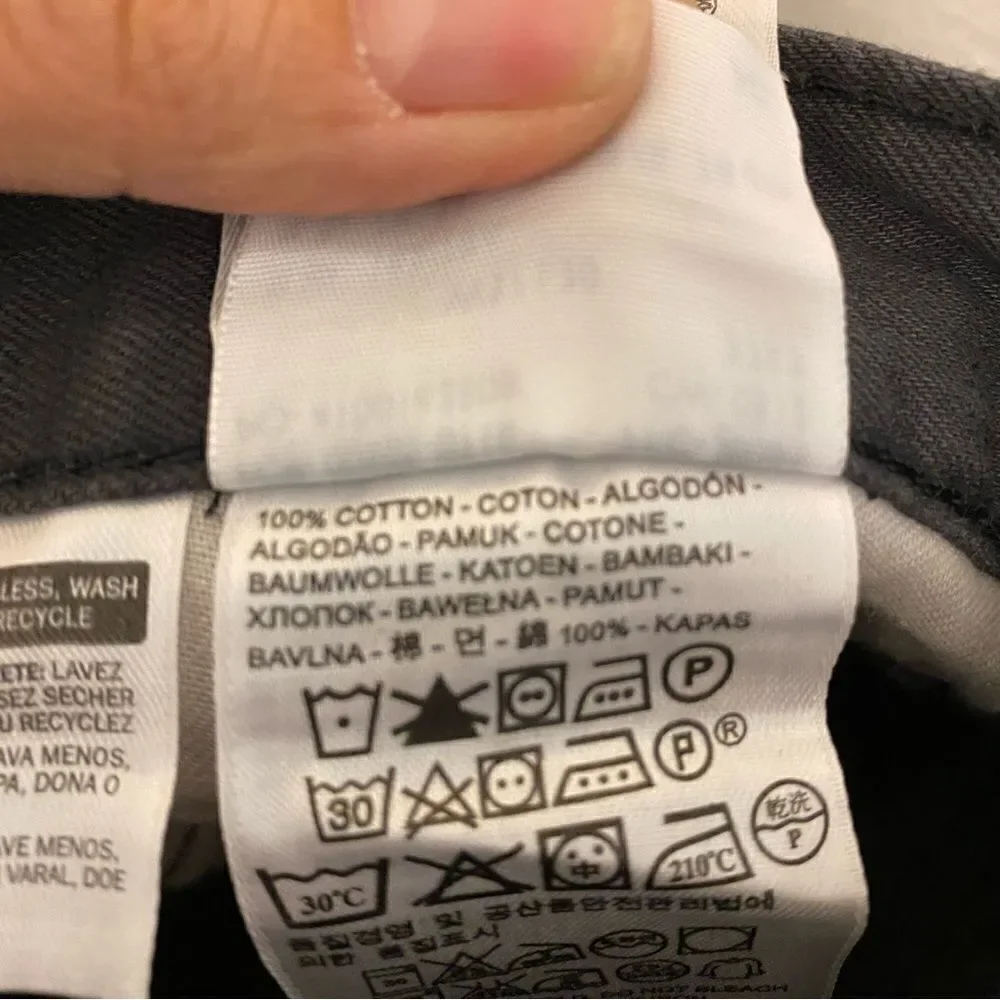 Levis mens 505 REGULAR FIT JEANS dark grey denim 31x30